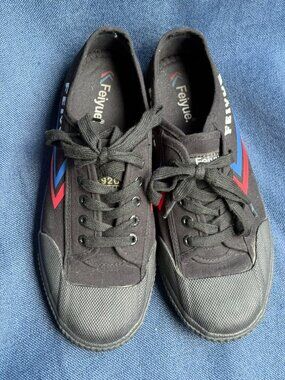 Feiyue Fe Lo Classic Canvas Shoes Womens Size 10W Black Gum Sole
